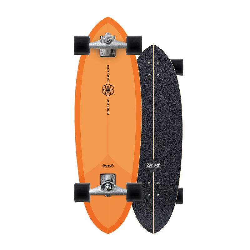 surfboards for deep water-Carver CX 31.75" CI Mid Orange Complete Surf Skate