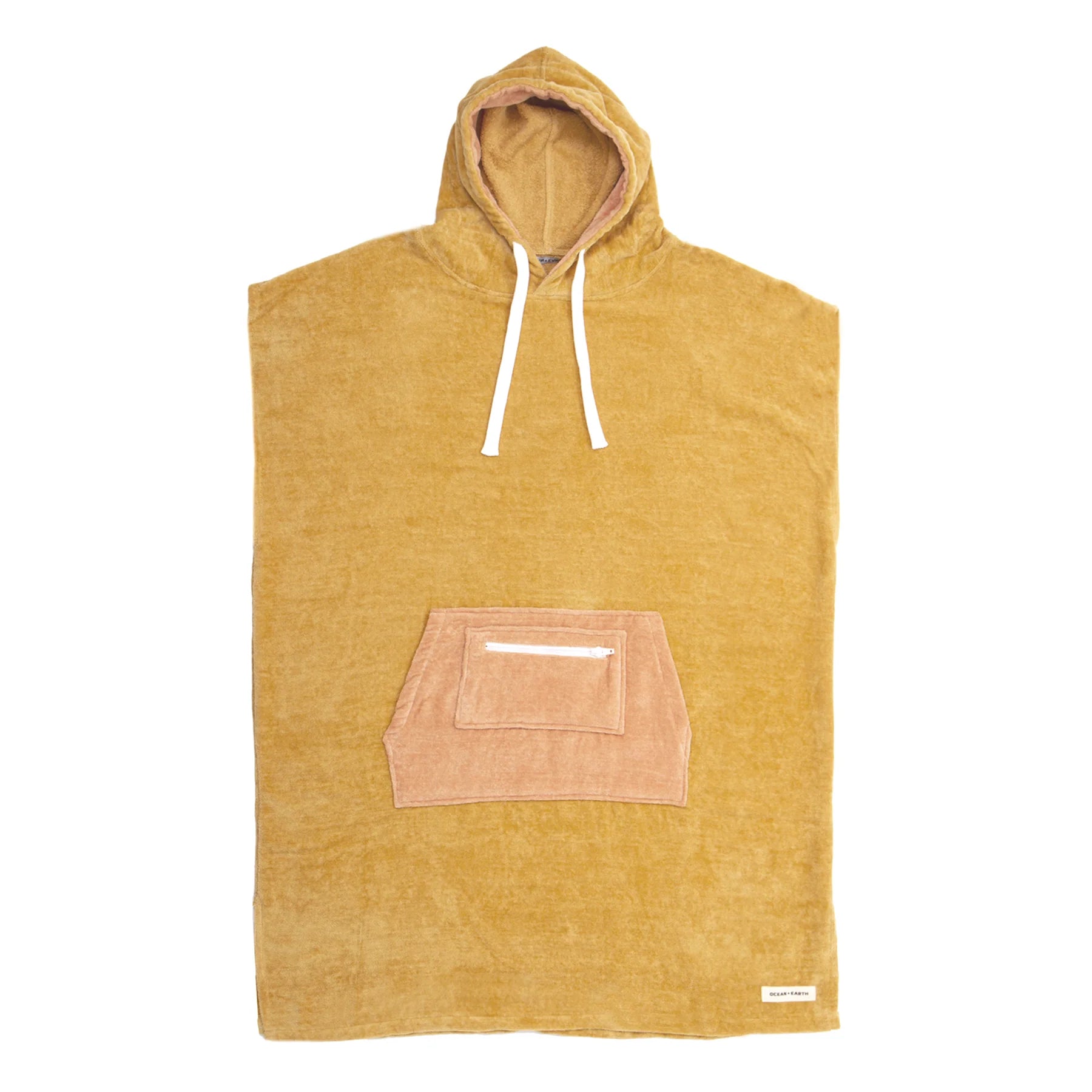 O&E DAYDREAM HOODED PONCHO - CUSTARD