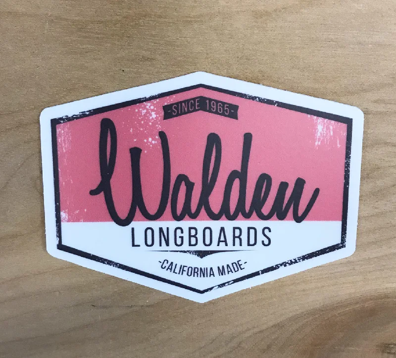 surfboard fins for better traction-Walden Script Sticker: red