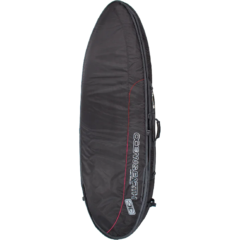 Ocean and Earth - Double Wide Shortboard Cover 7'2" - Black/Red/Grey