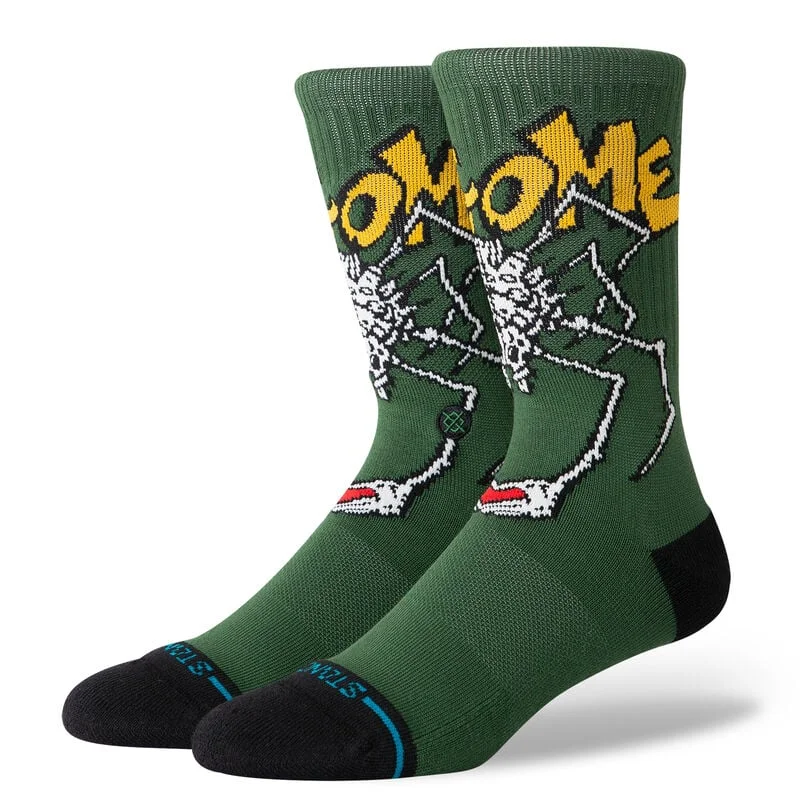 best surfboards for all-around use-Stance Welcome Wilbur Crew Socks Green