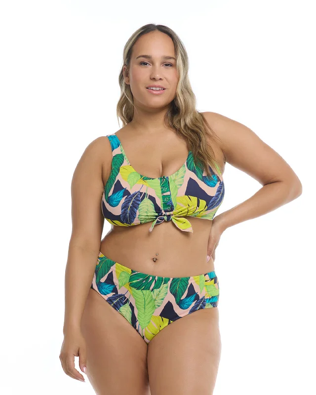 surf hoodies for comfort after sessions-Manoa Falls Plus Size Kate Crop Bikini Top - Nightfall