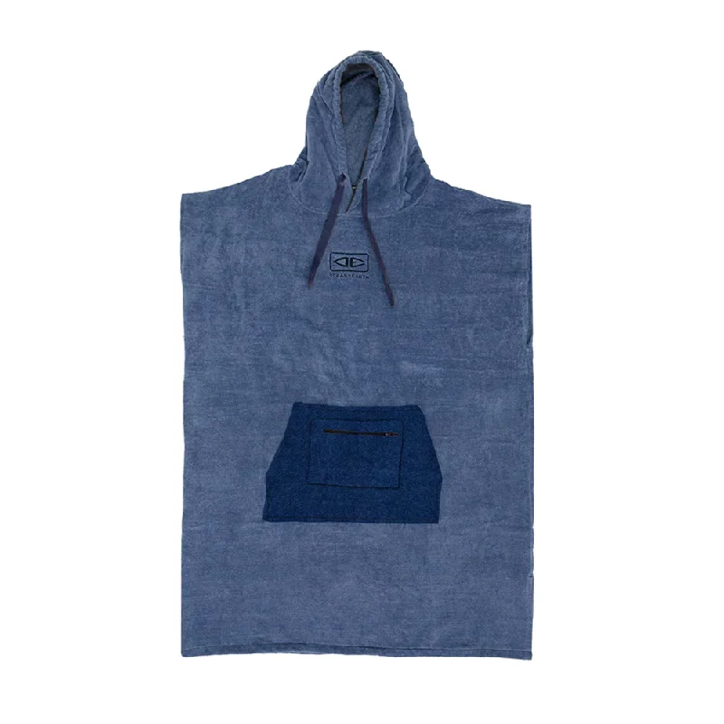 O&E DAYBREAK HOODED PONCHO - STEEL BLUE