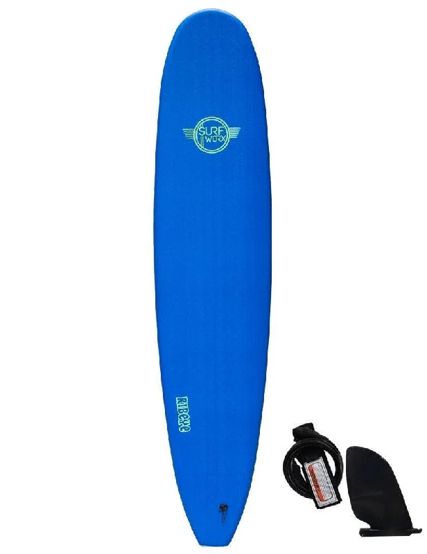 surfboards for high performance in various conditions-Surfworx Ribeye Mini Mal soft surfboard 9ft 0 - Navy