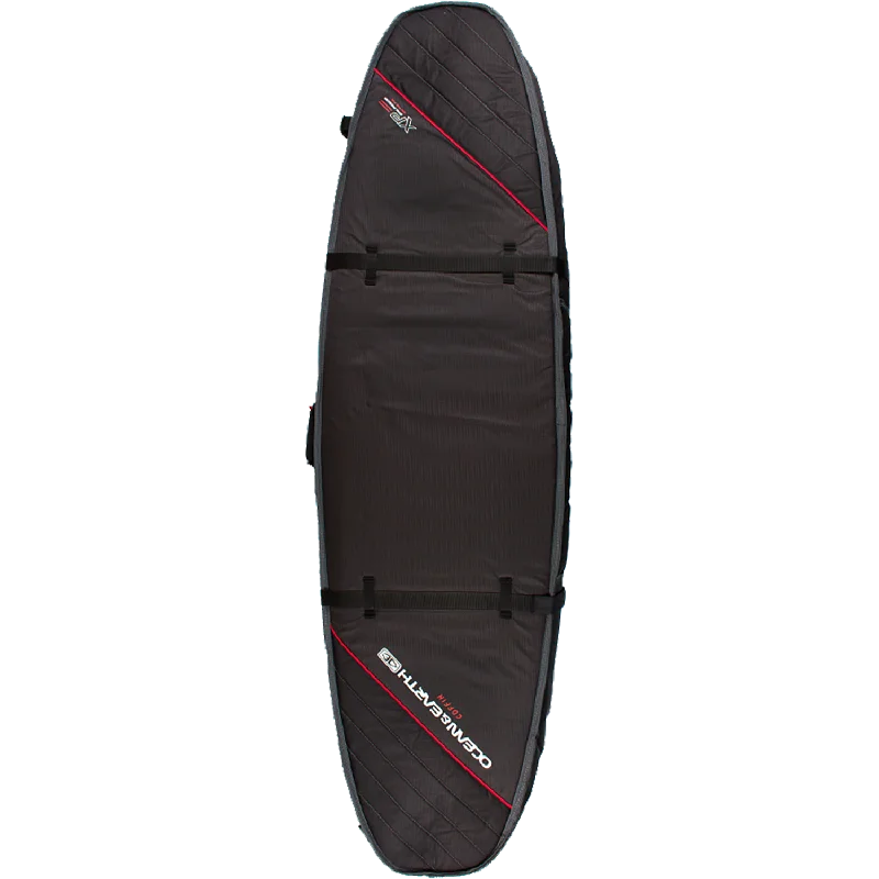 Ocean and Earth - Quad Coffin Shortboard Cover 7'0" Black/Red/Grey