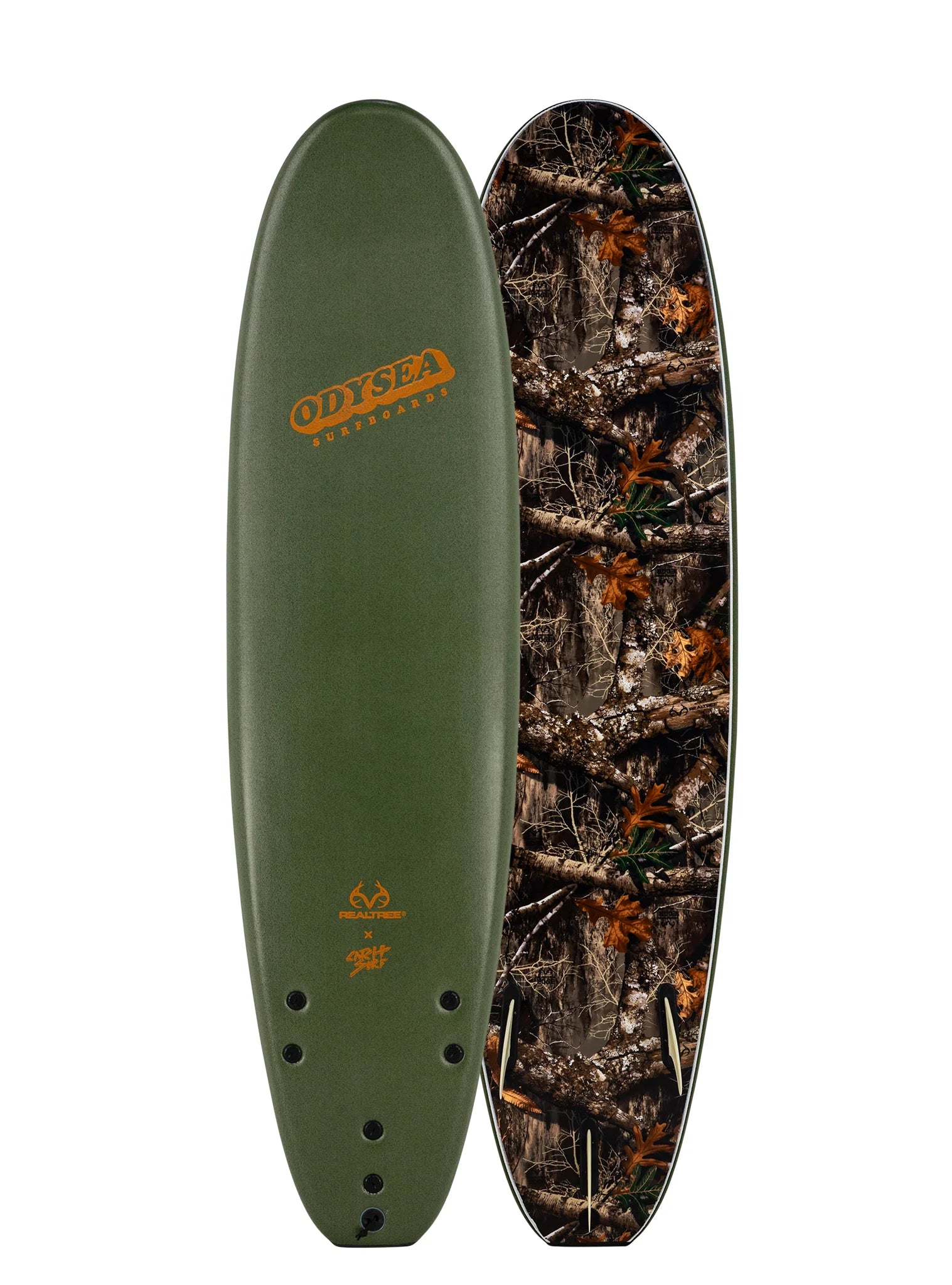 surfboards with adjustable features for comfort-7'0 Log X Real Tree