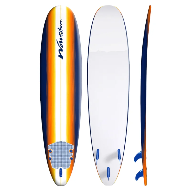 surfboards for maximum control in big waves-Wavestorm Surfboards Sunburst Surfboard -  8 ft Blue/Orange