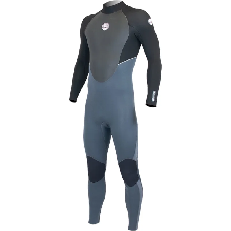 Alder Stealth Mens 5/4/3mm Back Zip Wetsuit - Black