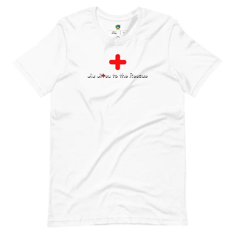 best surf clothing for women-SSBJJ "Jiu-Jitsu to the Rescue Version 2.0" Short-Sleeve T-Shirt (Made in USA)