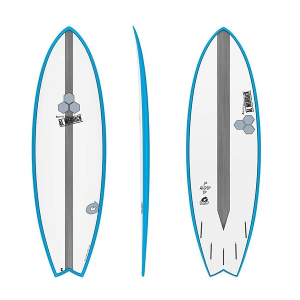 surfboards with added stability for beginners-TORQ CHANNEL ISLANDS POD MOD 6'2" BLUE RAIL