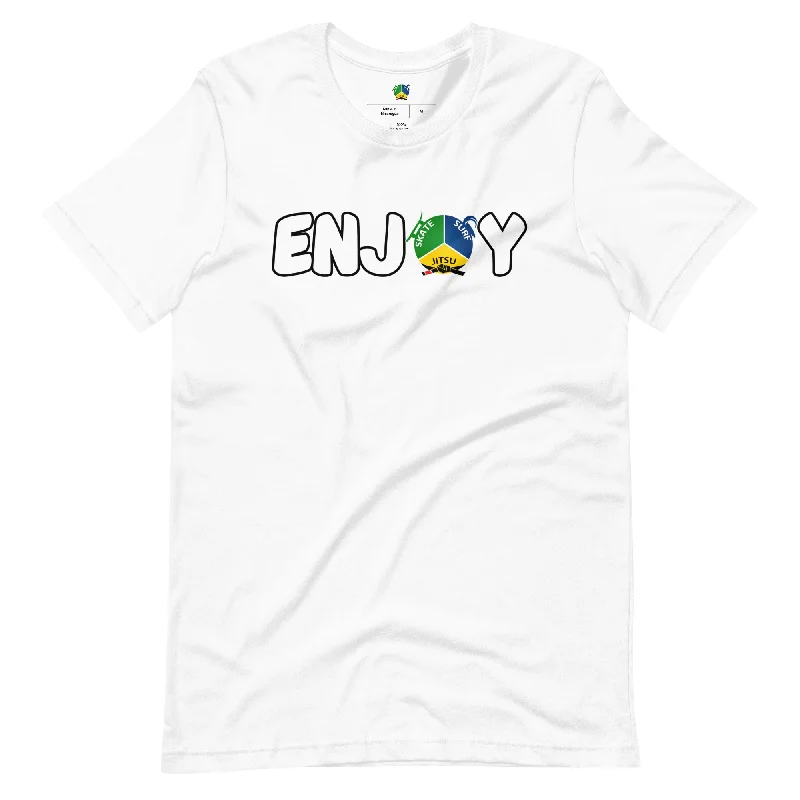 surf clothes for versatile use-SSBJJ "ENJOY" Short-Sleeve T-Shirt (Made in USA)