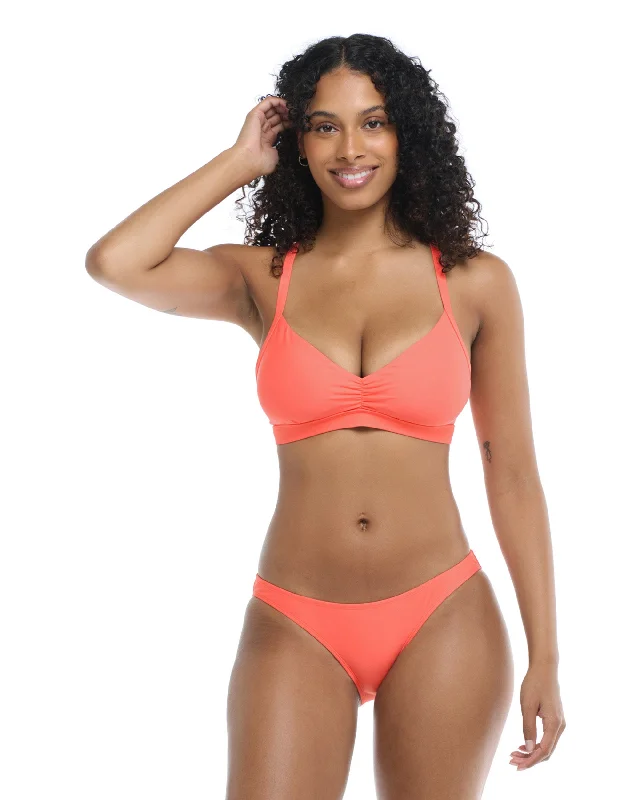 high-quality surf clothing brands-Smoothies Drew D-F Cup Swim Top - Sunset