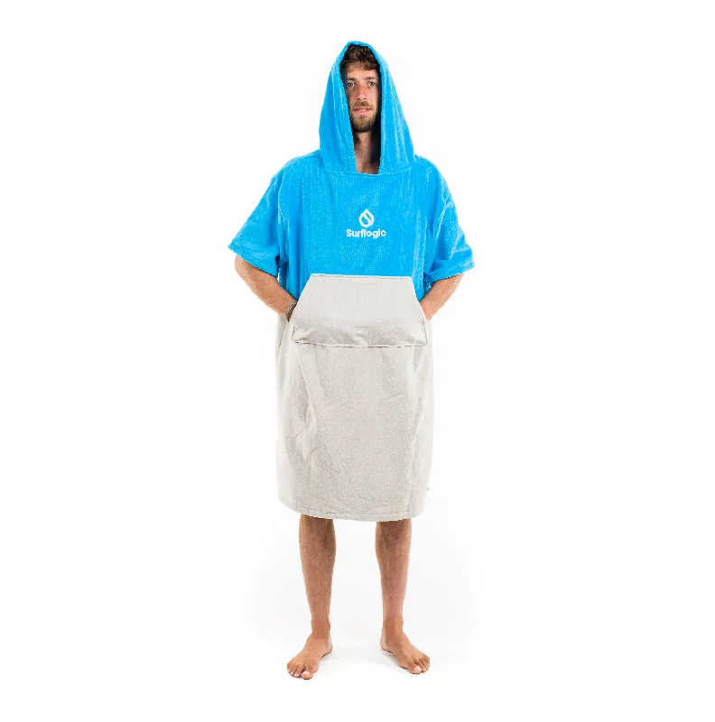 surf shoes for all-day wear-Surflogic Cyan & Grey Poncho