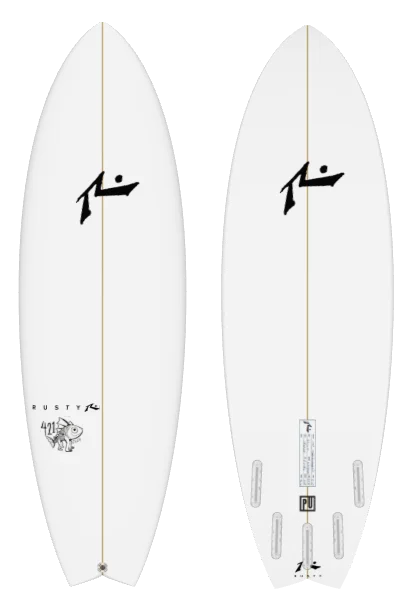 surf fins for big-wave surfing-421 Fish 5'9" x 20.87 X 2.36 - 33.00L, Dove, 5x  Futures Fin Boxes, PU - ID:938959