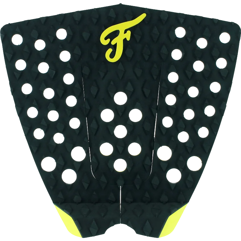 Famous Bondi Black/Yellow Surfboard Traction Pad - 3 PIECE