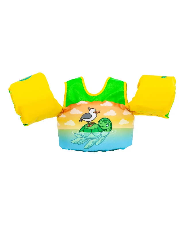 surf leggings for active surfers-Paddle Pals Child's Swim Vest - Turtle Bird