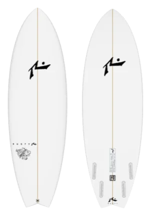 surf fins for better rail control-421 Fish 5'10" x 21.0 X 2.38 - 34.00L, Dove, 4x  Futures Fin Boxes, PU - ID:926332