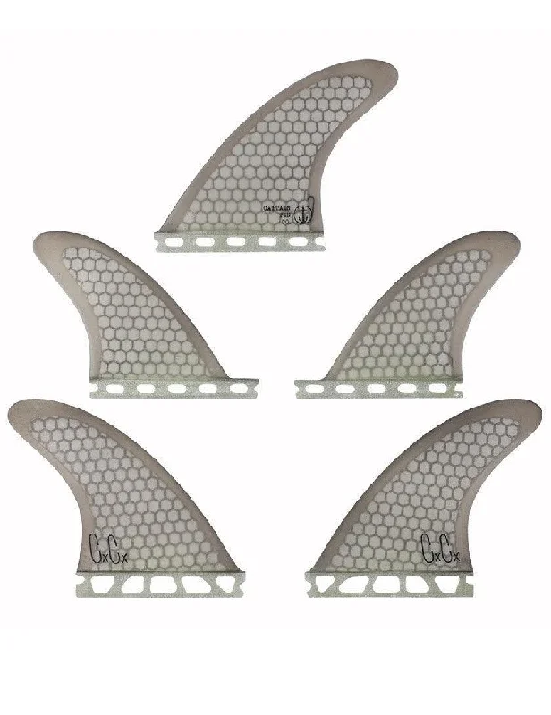 Captain Fin Christenson Honeycomb Five Fin Set Medium - Smoke