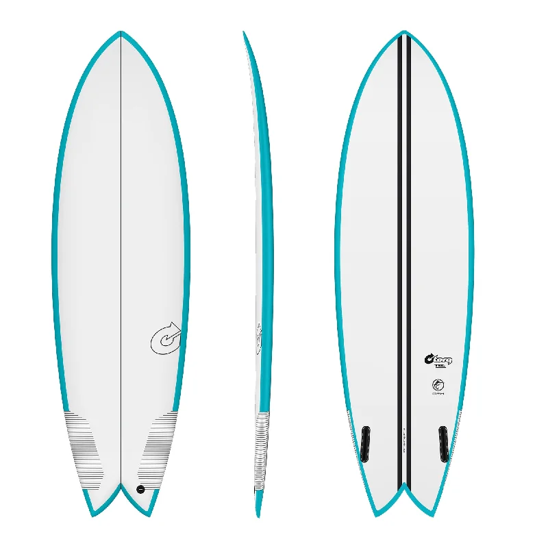 surfboards for shallow waters-TORQ TEC FISH TWIN TECHNICOLOUR 5'8" 2022