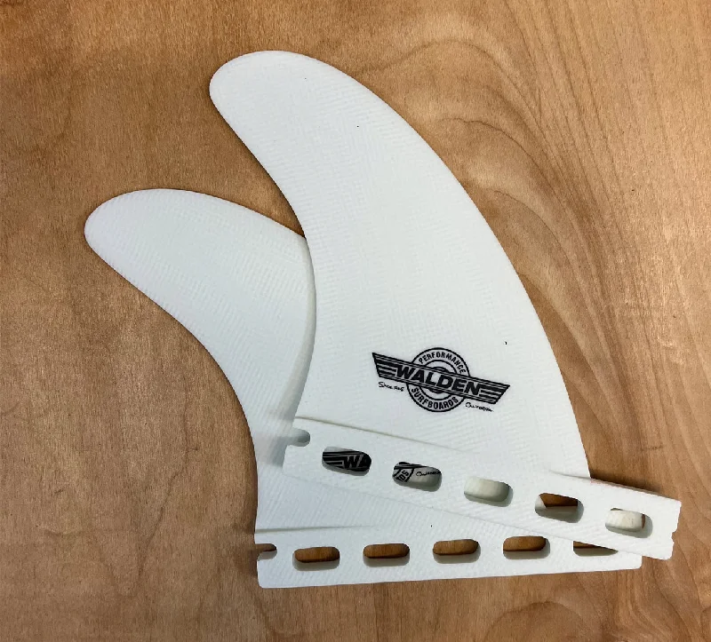 top surfboard fins for competitive surfers-Glass Futures side fins - white