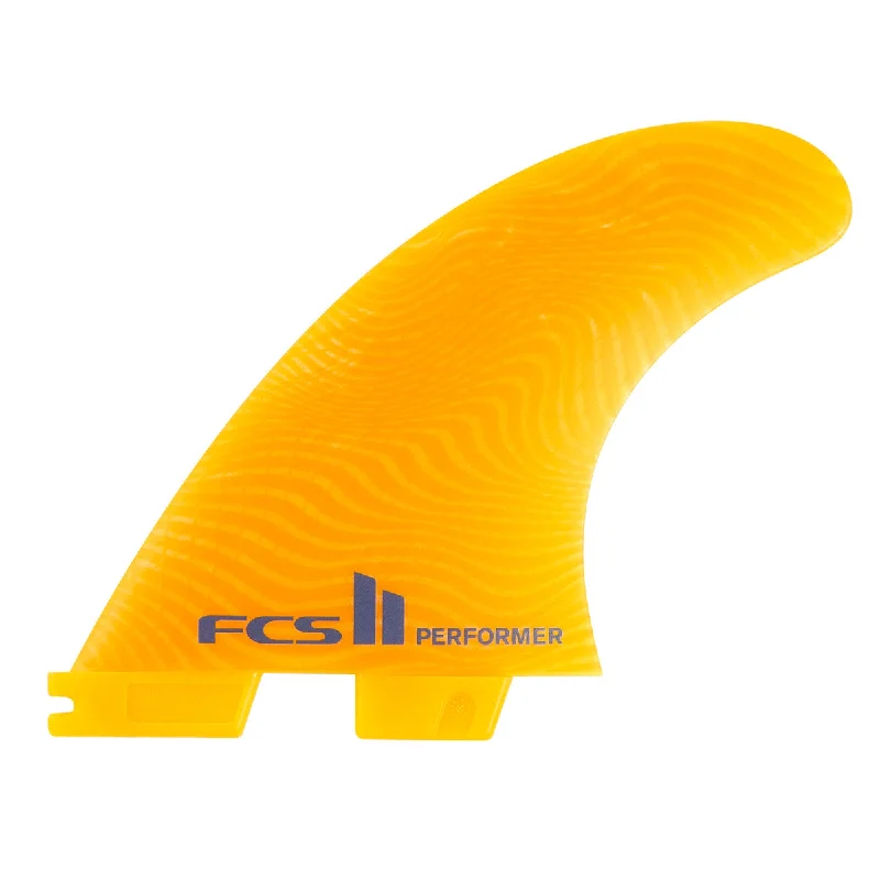 surf clothes for versatile use-FCS 2 Performer Eco Neo Glass Tri-Fin Set Mango L