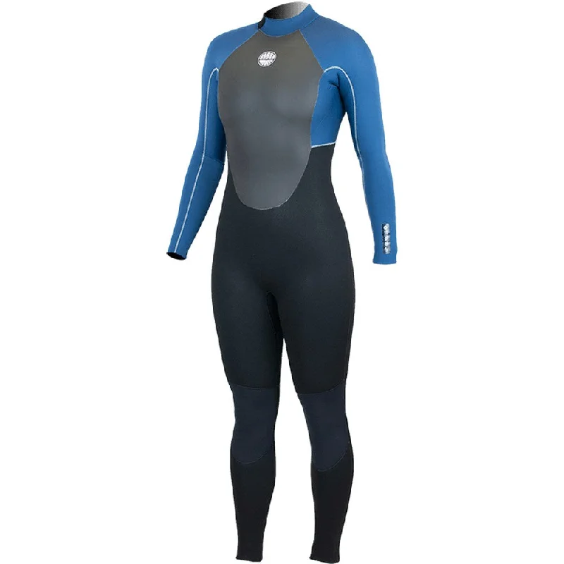 Alder Stealth Womens 4/3mm Back Zip Wetsuit - Blue