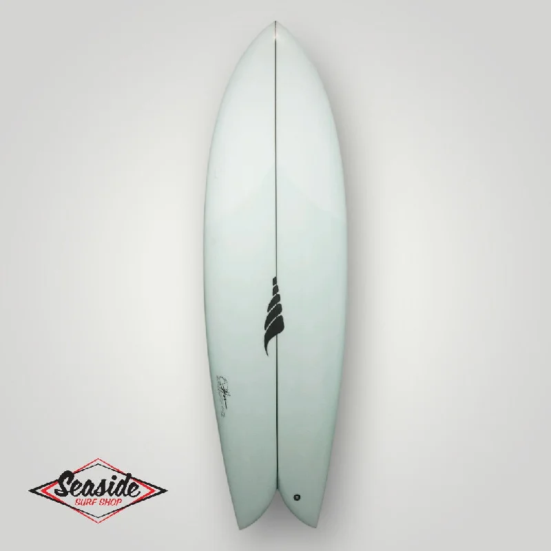 surfboards with classic single-fin setup-Solid Surfboards - 6'0" Throwback Retro Fish Surfboard