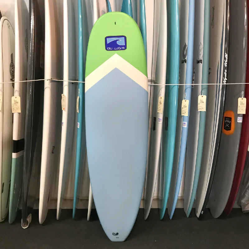 surfboards with optimal volume for paddling-Blu Wave - Lake Log Softy 7.0 - Lime/Blu