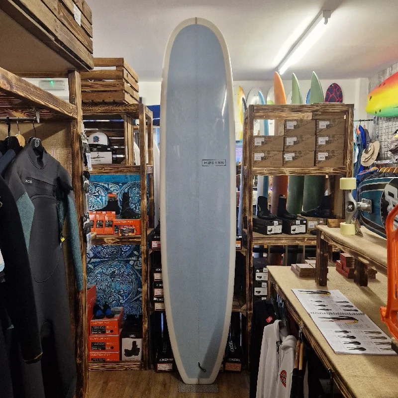 surfboards for ultimate power and control-Modern Retro 9'1 PU Longboard Surfboard Blue