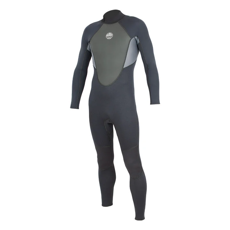 Alder Impact Mens 3/2mm Back Zip Wetsuit - Black