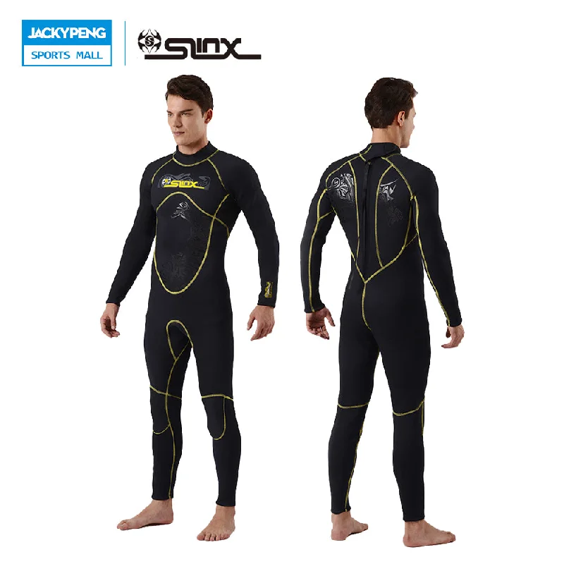 SLINX 3mm Neoprene Men Surfing Windsurfing Wetsuit Full Body Scuba Diving Suit Neoprene 3mm Suits For Men Wetsuit Neoprene