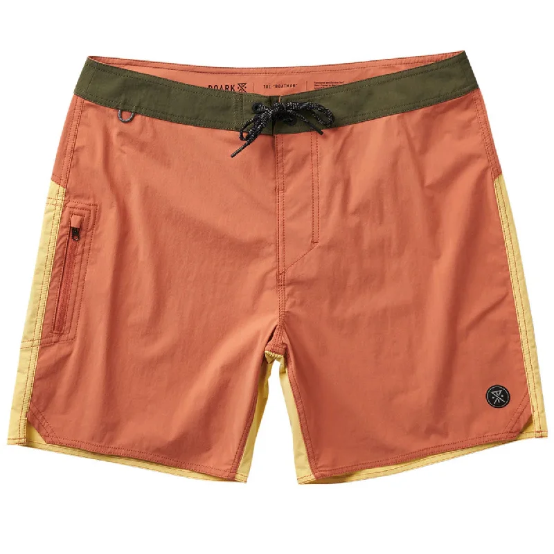 longboards for smooth rides-Roark Boatman 2.0 Boardshorts 17" Saffron Red