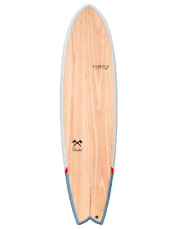 surfboards with classic single-fin setup-Cortez Woodcraft Fish Surfboard 6ft 9 Dovetail