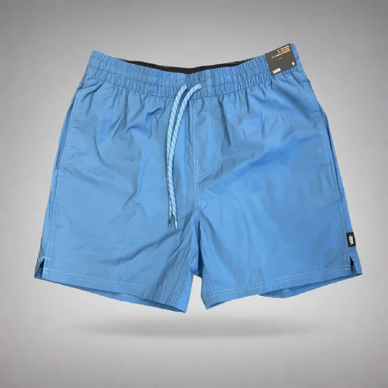 surf tanks for easy movement-Vans Primary Solid Elastic Shorts 17"  - Copen Blue