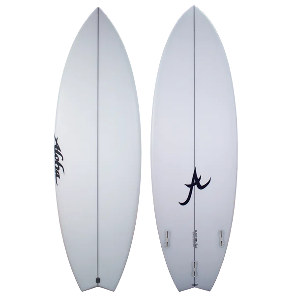 top surfboards for aggressive carving-ALOHA BLACK DOT PU FCSII 5'6