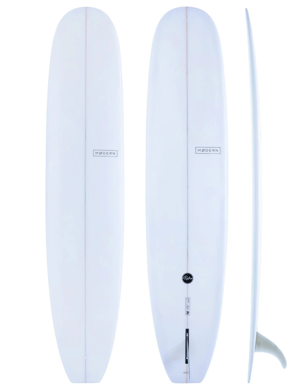 surfboards for versatile wave handling-Modern Retro PU 9'1"-CLR