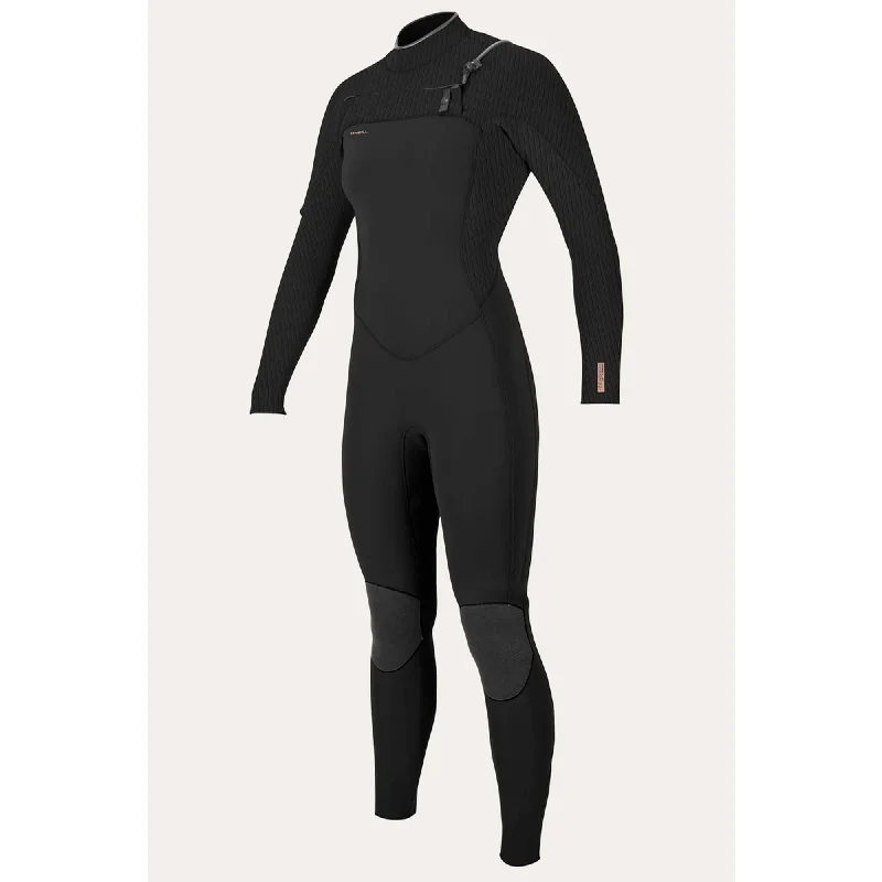 O'Neill Hyperfreak TB3 4/3+ Women's Chest-Zip Fullsuit Wetsuit - Black