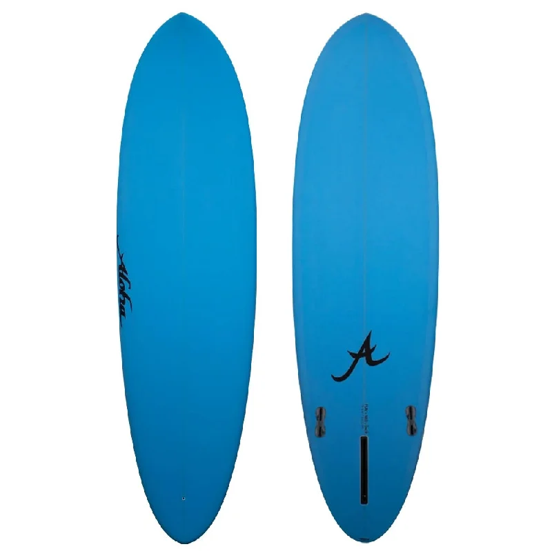 surfboards for easy transitions between turns-ALOHA FUN DIVISION MID BLUE 7'6" PU