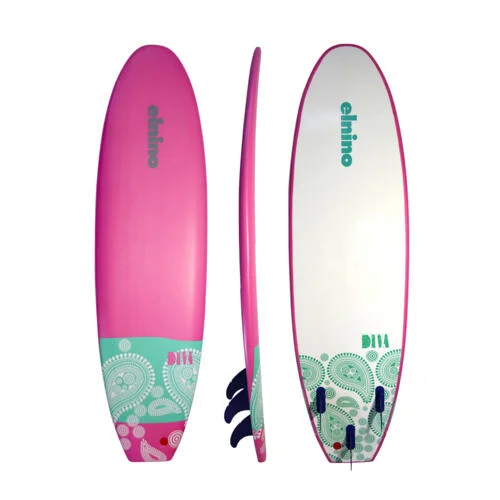 surfboards for quick wave entry-ELNINO DIVA 7'0 SOFTBOARD