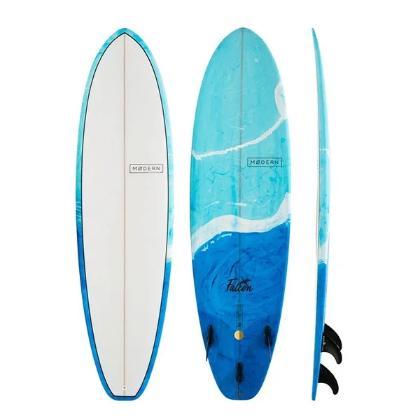 surfboards with balanced designs-MODERN FALCON 6'8" BLUE SWIRL TINT P.U. FCS II