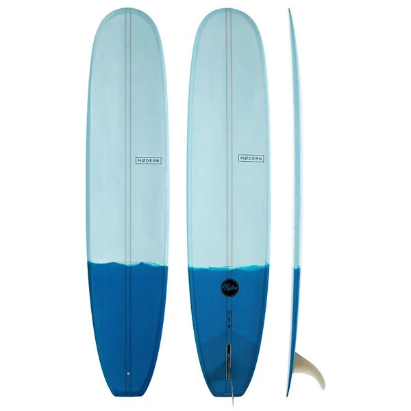 high-performance longboards-MODERN RETRO P.U 9'6" TWO TONE BLUE