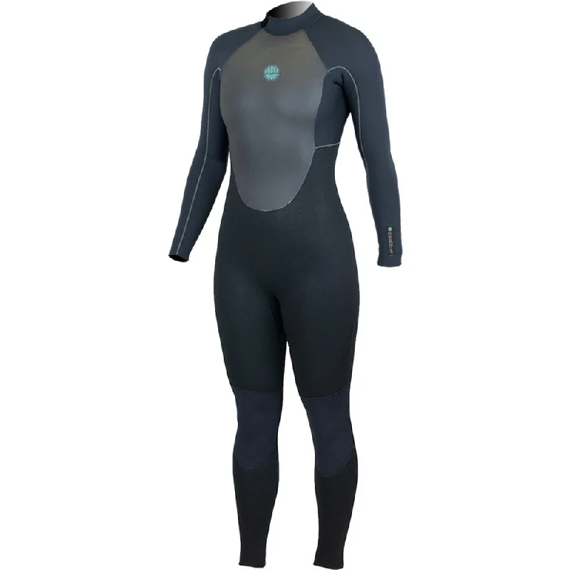 Alder Stealth Womens 5/4/3mm Back Zip Wetsuit - Black