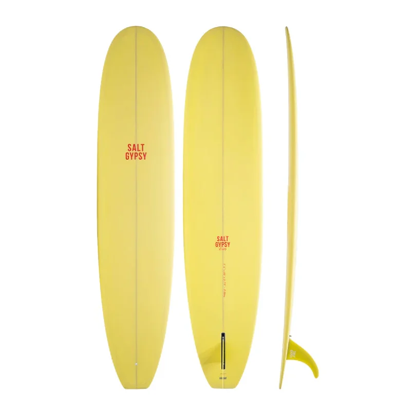 best surfboards for summer conditions-SALT GYPSY DUSTY 9'0" LEMONADE TINT PU 2024