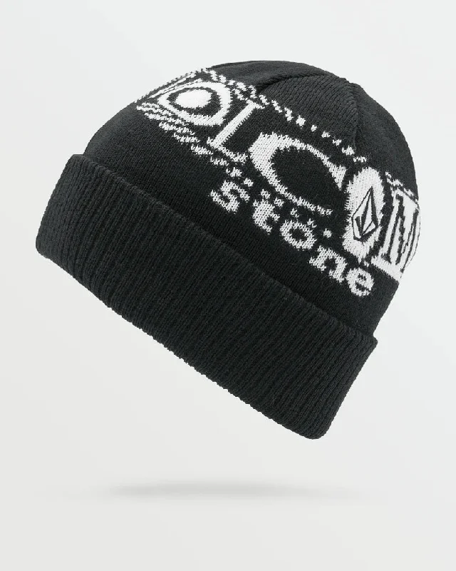 surfboards for fast rides-Volcom Lib Stone Legacy Beanie Black