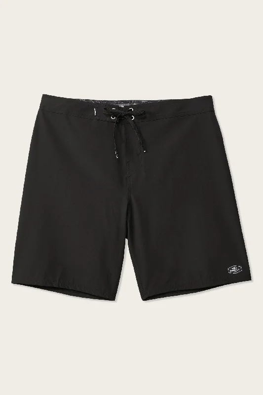 stylish surf shorts for women-Oneill Hyperfreak Solid Mens Boardshorts - Black