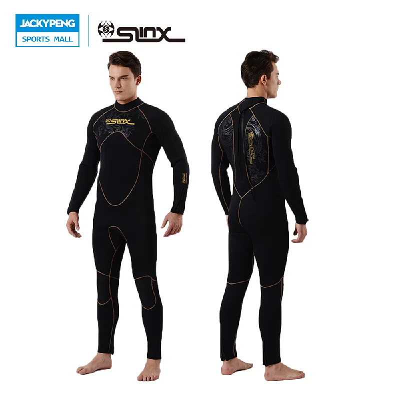 SLINX DISCOVER 1106 5mm Neoprene Men Scuba Diving Suit Fleece Lining Warm Wetsuit Snorkeling Kite Surfing Spearfishing Swimwear