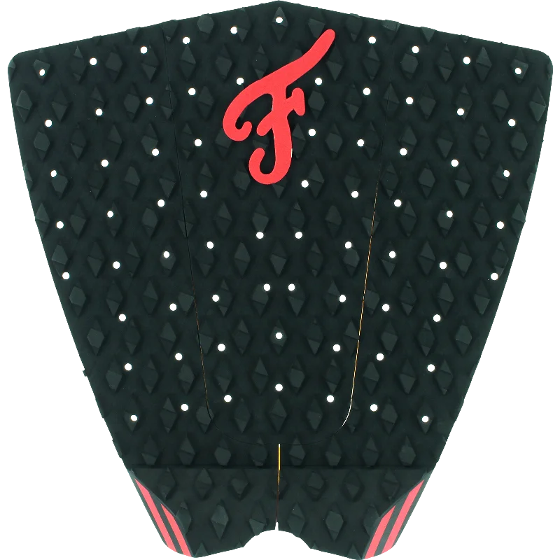 Famous Fillmore Black/Red Surfboard Traction Pad - 3 PIECES