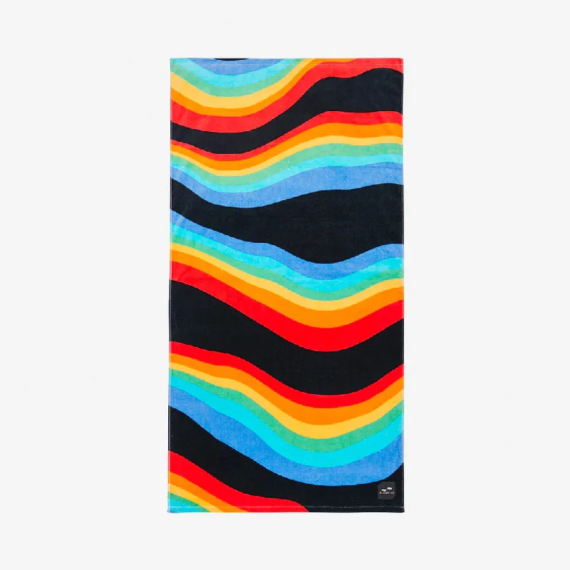 surfboards with versatile setups-Slowtide ROYGBIV Black Towel