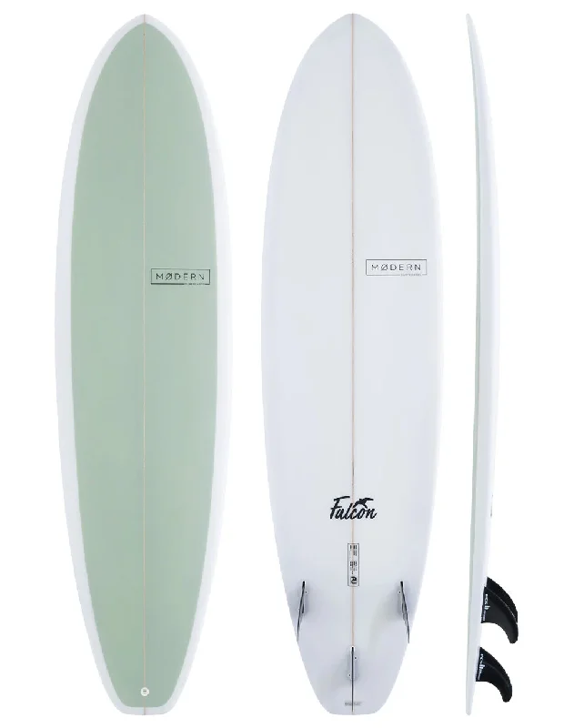 surfboards for small to medium waves-Modern 6'8" Falcon Olive/White