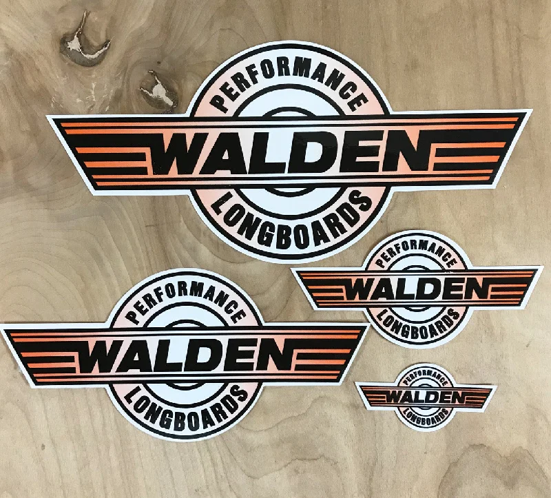 custom surfboard fins for personalized rides-Walden Performance Stickers : Orange